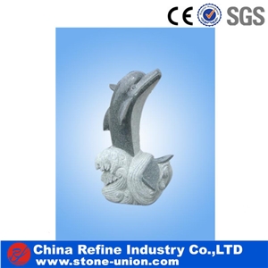 Occean Life Statue Dancing Dolphin Sculpture,Garden Decoration Stone Animal Sculptures Landscpae