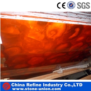 Orange Red Onyx Slabs & Tiles, China Red Onyx, Red Onyx Slab & Red Polished Flooring Tile & Bright Red Premiun High Quality Onyx Exporter and Natural Stone Manufacturer