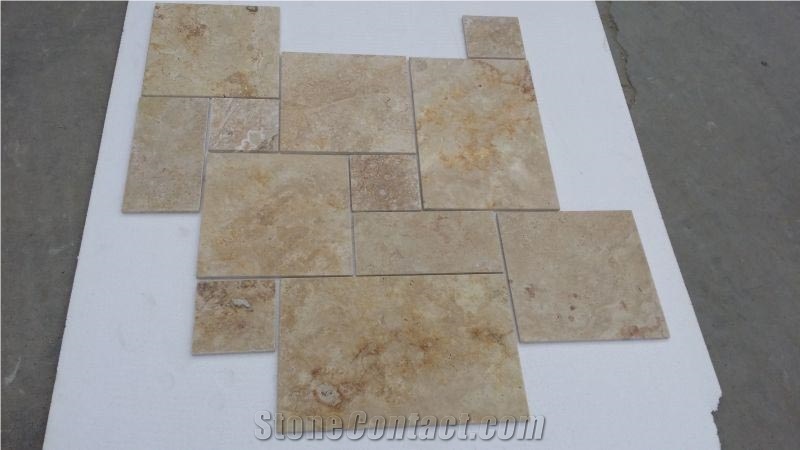 Pattern Classic Beige Travertine Tiles & Versailles Pattern Travertine &China Beige Travertine Stone Flooring &Travertine Wall Tiles& French Pattern