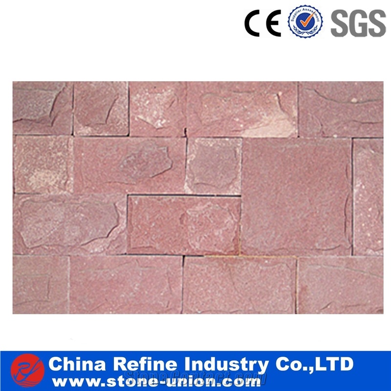 Pink Mushroom Cladding, Mushroom Wall Cladding, Mushroom Stone , Red Mushroom Slate Wall Tiles & Slate Panel