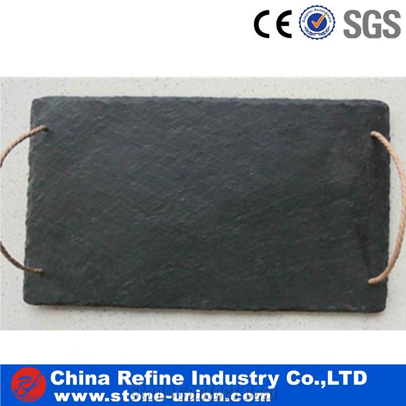 Premium Tableware for Party, Western Style Slate Dish , Black Table Accessories , Stone Trays