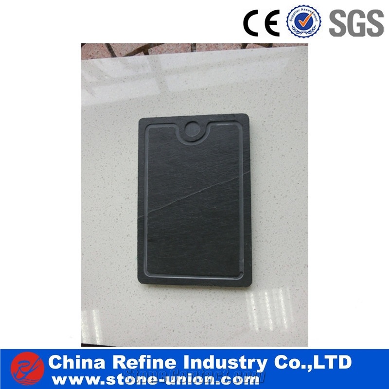 Premium Tableware for Party, Western Style Slate Dish , Black Table Accessories , Stone Trays