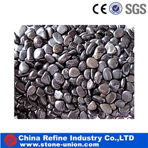 Pure Black Polished River Pebbles, Premium Cobbles & Cobble Stone, Black River Stone for Driveway Decoration, Cheap Pebble Paving Stone