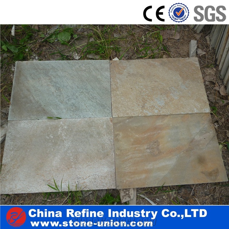 Rectangular Rusty Slate Natural Surface Cultured Stone, China Rusty Brown Slate Cultured Stone, Wall Cladding, Stacked Stone Veneer, Manufactured Stone Veneer