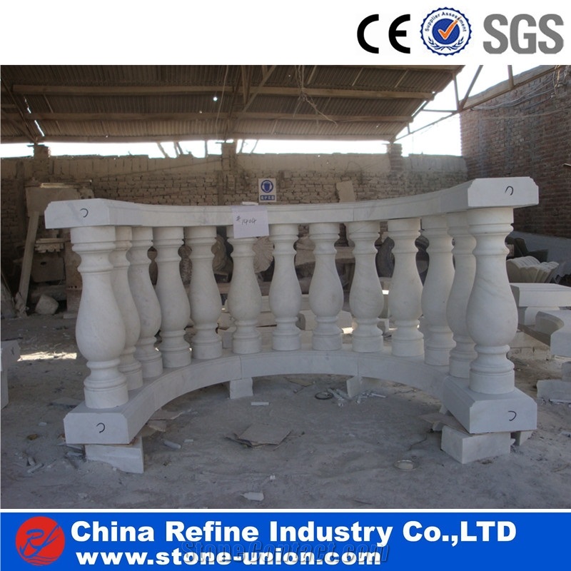 Sale White Marble Palisade, Exquisite Cheap Pillar,White Marble Garden Boulders,Exterior Decoration Handrail, Marble Garden Ornament