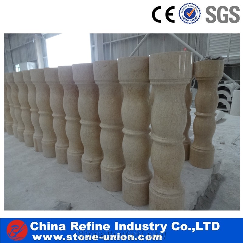 Sale White Marble Palisade, Exquisite Cheap Pillar,White Marble Garden Boulders,Exterior Decoration Handrail, Marble Garden Ornament