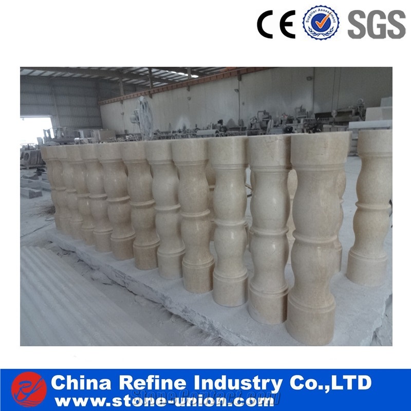Sale White Marble Palisade, Exquisite Cheap Pillar,White Marble Garden Boulders,Exterior Decoration Handrail, Marble Garden Ornament