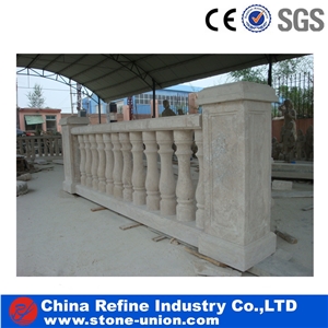 Sale White Marble Palisade, Exquisite Cheap Pillar,White Marble Garden Boulders,Exterior Decoration Handrail, Marble Garden Ornament