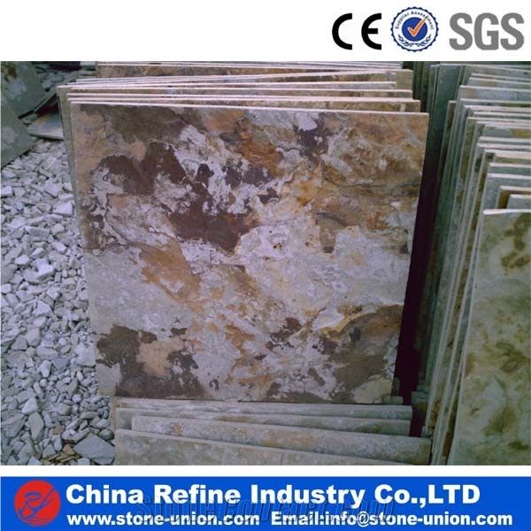 Silver Shine Slate Tiles, Rusty Slate Floor Tile & Slate Multicolor for Wall Decoration & Wall Panel Pattern