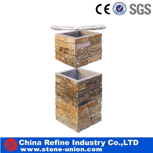Slate Pillar Garden Gate Post Cultured Stone Gate Posts,Landscaping Stones,Slate Stone Pillars,Yellow Slate Post Box Slate Pillar Garden Gate Post Cultured Stone Gate Posts,Landscaping Stones,Slate Stone Pillars,Yellow Slate Post Box