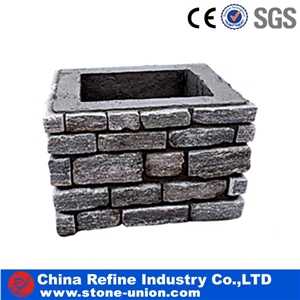 Slate Pillar Garden Gate Post Cultured Stone Gate Posts,Landscaping Stones,Slate Stone Pillars,Yellow Slate Post Box