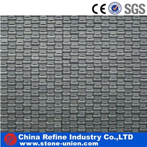 Square Basalt Mosaic Honed Finish in Wooden Crate Package , Basalt Mosaic Tiles & Basalt Floor Tile & Wall Cladding
