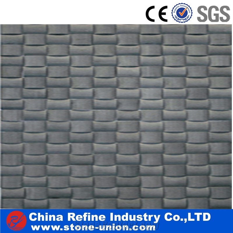 Square Basalt Mosaic Honed Finish in Wooden Crate Package , Basalt Mosaic Tiles & Basalt Floor Tile & Wall Cladding