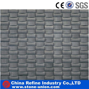 Square Basalt Mosaic Honed Finish in Wooden Crate Package , Basalt Mosaic Tiles & Basalt Floor Tile & Wall Cladding