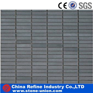 Square Basalt Mosaic Honed Finish in Wooden Crate Package , Basalt Mosaic Tiles & Basalt Floor Tile & Wall Cladding