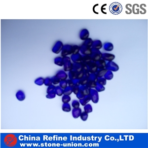 Swimming Pool Use for Coloured Glass Pebbles, China Wholesale Decorative Blue Glass Pebbles,Pebble Stone Blue Glass Gravel, Crushed Glass Chippings