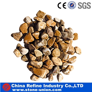 Tumbled Fine Wooden Yellow Pebble,Yellow Wooden Mechanism Pebble Stone Exporter, Professional Yellow Mechanism Pebbles Manufacturer,Tumbled Pebbles