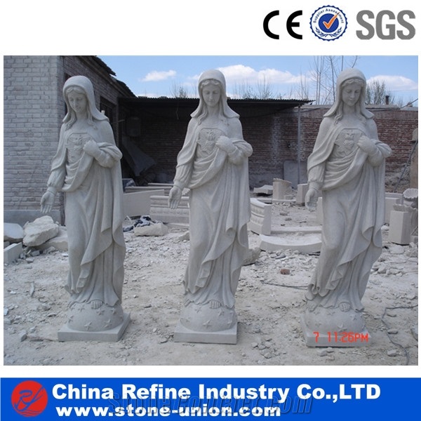 White Large Marble Woman with Cute Boy Statue , White Marble Human Statue & Carving & Handcraft Marble Sculpture