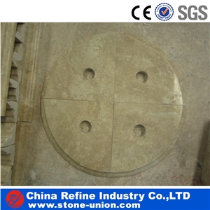White Travertine Flooring Tiles, China White Travertine Slabs,Travertine Covering,Ivory Light Travertine Pattern Set