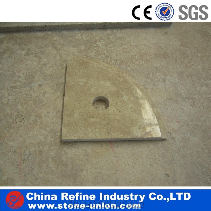 White Travertine Flooring Tiles, China White Travertine Slabs,Travertine Covering,Ivory Light Travertine Pattern Set