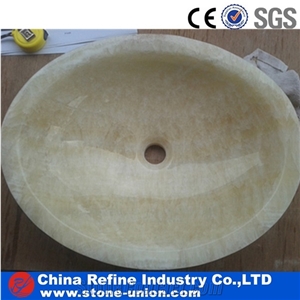Yellow Onyx Basin, Onyx Sinks Yellow Bathroom Decoration,Onyx Bathroom Vanity Vessels, Distributor Basins, Cheap Bowls & Nature Stone Sinks, Wholesale Wash Basins