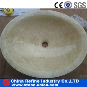 Yellow Onyx Oval Basins , Premium Onyx Bathroom Sinks,Rosin Crystal Yellow Farm Basins, Factory Nature Stone Sinks, Manufactured Cheap Wash Basins
