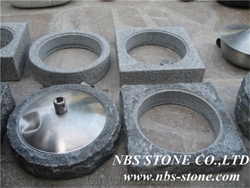 Granite Natural Stone Oil Lanterns,Grey Granite Oil Lanterns