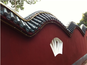 Kaolin Clay Dragon Glazed Chinese Garden Green Wall Tiles