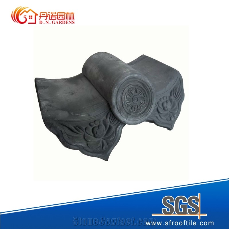 Traditional Beijing Courtyard Style Chinese Clay Roof Tiles Unglazed