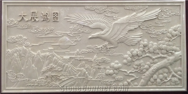 3d Natural Marble Stone Wall Relief Design