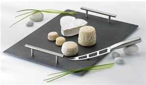 Natural Chinese Grey Slate Plate, Grey Slate Plates