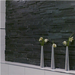 Baja Black Spanish Slate Wall Cladding Panels