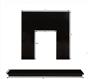 Natural Stone Black Granite Hearthfireplace Hearth