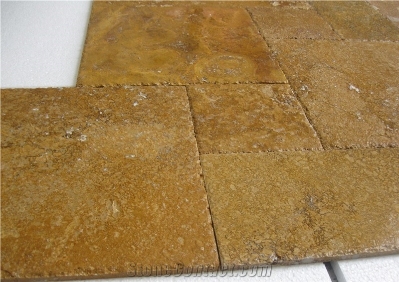 Gold Yellow Travertine Tiles & Slabs, Yellow Travertine Pattern Tiles, Floor Tiles, Wall Tiles