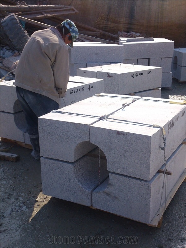 Bus Stop Stone, G341 Grey Granite Parking Stone