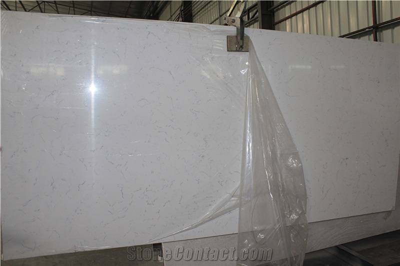 Bianco Carrara Artificial Marble Quartz Slab, Manmade Stone Artificial Stone Tile for Walling,Flooring