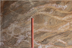 Polished Golden River Granite Slabs & Tiles, Juparana Golden Wave Granite Slab,Brazil Yellow Granite for Walling,Flooring