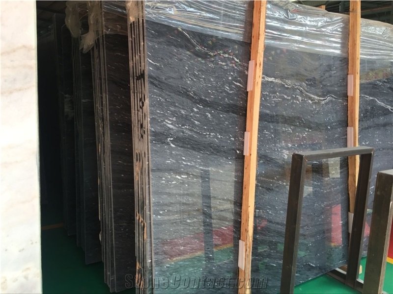 New Stone, Grigio Fantasy Marble Slabs, Polished Grey Starry Sky Marble Slabs