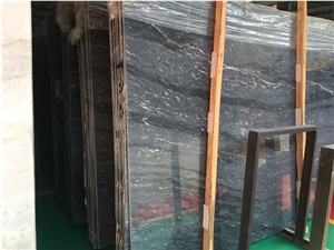 New Stone, Grigio Fantasy Marble Slabs, Polished Grey Starry Sky Marble Slabs