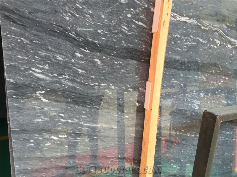 New Stone, Grigio Fantasy Marble Slabs, Polished Grey Starry Sky Marble Slabs