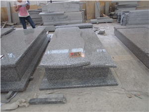 China G653 Grey Granite Tombstones, Grey Granite Cross Headstone, Single Western Poland Style Monuments, Gravestone