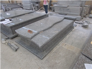 China G653 Grey Granite Tombstones, Grey Granite Cross Headstone, Single Western Poland Style Monuments, Gravestone