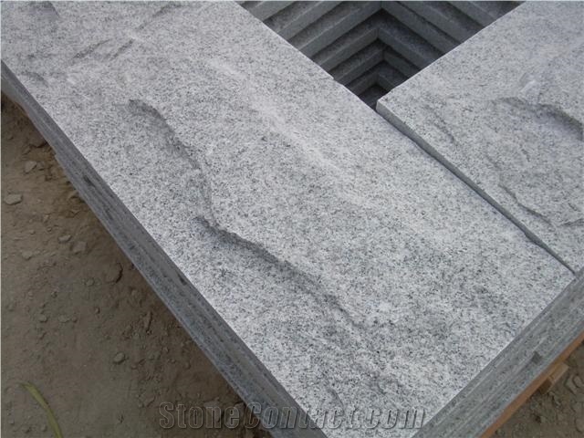 G603 Light Grey Granite Mushroom Stone Tiles, China Cheap Grey Mushroom Wall Cladding, Light Grey Granite Mushroomed Cladding