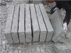 G603 Light Grey Granite Side Stone, Cheap Light Grey Granite Kerbstones, Curbstone All Sides Natural Split