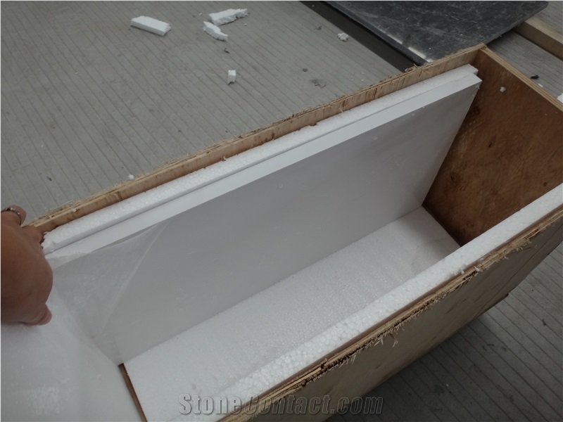 Pure White Artificial Marble Stone, China Pure White Color Artificial Stone Polished Tiles, White Caesarstone Tiles for Wall and Floor