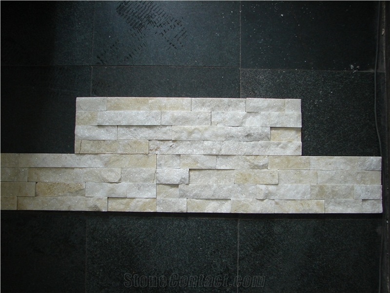 White Natural Quartzite Culture Stone, Quartzite Stone for Wall Cladding, Cheap China Quartzite Stone Wall Decor, Stacked Stone Veneer
