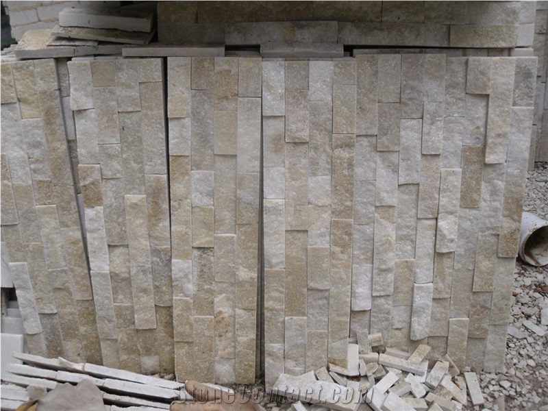 White Natural Quartzite Culture Stone, Quartzite Stone for Wall Cladding, Cheap China Quartzite Stone Wall Decor, Stacked Stone Veneer