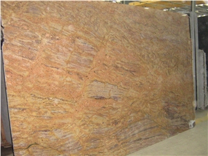 Yellow Fantasy Granite Polished Tiles & Slabs, Yellow Granite Slabs, Brazil Granite Polished Random Slabs