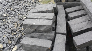 Zhangpu Black Basalt Side Stone, Cheap Black Basalt Kerbstone, China Black Basalt Curbstone Surface in All Sides Natural Split Finish
