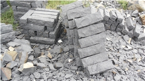 Zhangpu Black Basalt Side Stone, Cheap Black Basalt Kerbstone, China Black Basalt Curbstone Surface in All Sides Natural Split Finish